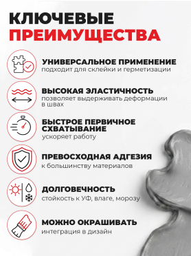 Клей-герметик полиуретановый STARFIX PU40