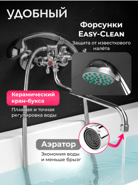 Смеситель для ванны ECONOCE серия 490 