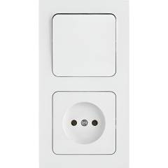 Выключатель с розеткой скрытый BYLECTRICA Astrum