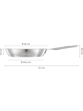 Сковорода из нержавеющей стали 28 см FISKARS All Steel Pure 