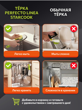 Терка ручная PERFECTO LINEA Starcook 