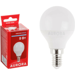 Лампа светодиодная E14 AURORA STARTUL G45 9 Вт 6000K 