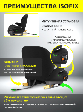 Автокресло-бустер BONBINI Grande Black 