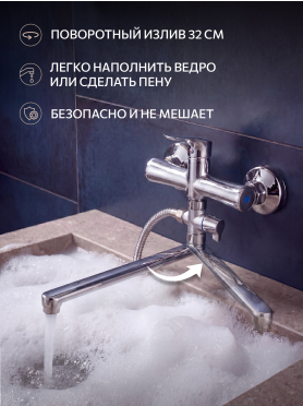 Смеситель для ванны ECONOCE серия 580 