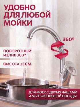 Смеситель для кухни ECONOCE серия 470 