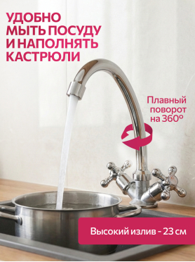 Смеситель для кухни ECONOCE серия 480 