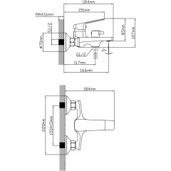 Смеситель для ванны AV ENGINEERING Win 