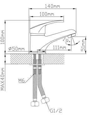 Смеситель для умывальника AV ENGINEERING Urs 