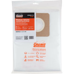 Мешок для пылесоса GEPARD для Wortex VC 3016 WS сменный 5 штук 