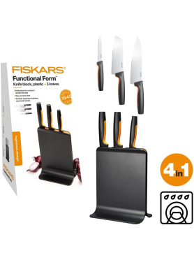 Набор ножей 3 штуки FISKARS FF пластиковый блок 