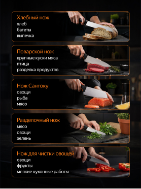 Набор ножей 5 штук FISKARS FF пластиковый блок 