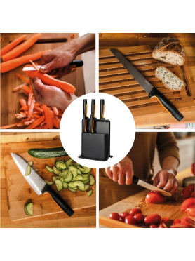Набор ножей 5 штук FISKARS FF пластиковый блок 