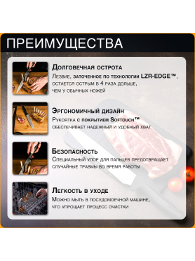 Нож разделочный FISKARS Hard Edge 22 см 