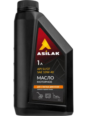 Масло четырехтактное 10W40 полусинтетическое ASILAK 1 л 