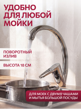 Смеситель для кухни ECONOCE серия 640 