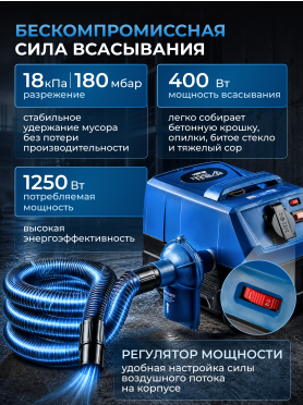 Пылесос строительный BULL AS 4001 