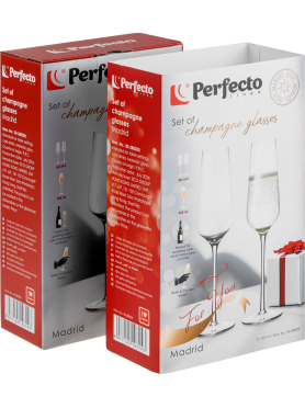 Набор бокалов для шампанского PERFECTO LINEA Madrid 2 штуки 205 мл  