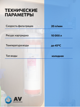 Картридж для удаления железа AV ENGINEERING Optima 10" 