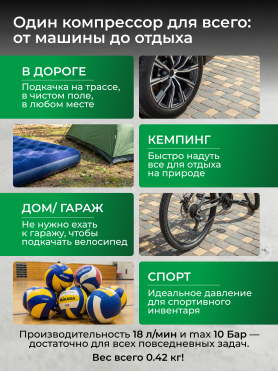 Компрессор автомобильный ECO AE-007 Comfort 