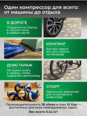 Компрессор автомобильный ECO AE-007 Comfort 