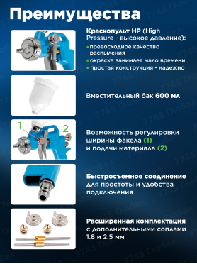 Краскопульт пневматический DGM Air Gun 100 