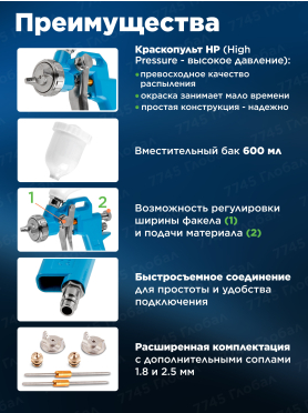 Краскопульт пневматический DGM Air Gun 100 
