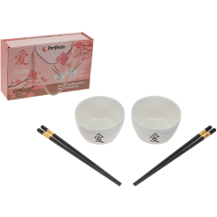 Набор керамических мисок с палочками для еды PERFECTO LINEA Asian 6 предметов 