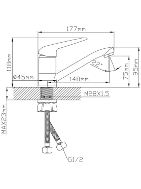 Смеситель для кухни AV ENGINEERING Pos 