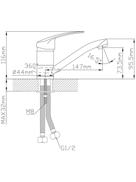 Смеситель для кухни AV Engineering SHU 