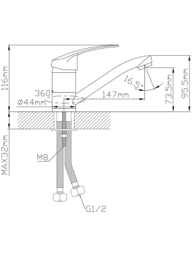 Смеситель для кухни AV Engineering SHU 