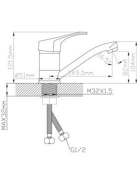 Смеситель для кухни AV ENGINEERING Bas 