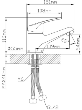 Смеситель для умывальника AV ENGINEERING Rom 