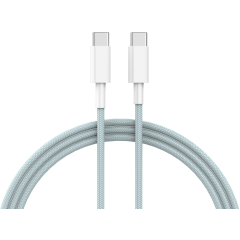 Кабель USB KEIZEN KZ-5289105, Type-C - Type-C, PD65W, 1 м, голубой
