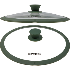 Крышка стеклянная с силиконовым ободом PERFECTO LINEA Natural Green