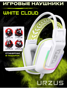 Наушники-гарнитура игровые URZUS White Cloud UR-5524116
