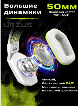 Наушники-гарнитура игровые URZUS White Cloud UR-5524116