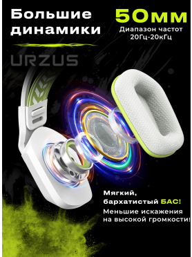 Наушники-гарнитура игровые URZUS White Cloud UR-5524116