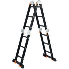 Лестница-трансформер алюминиевая STARTUL Black Line