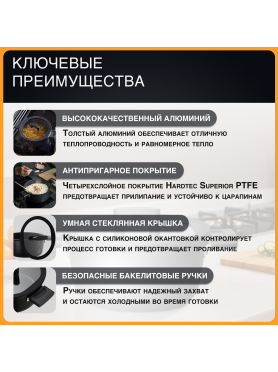 Кастрюля алюминиевая FISKARS Hard Face