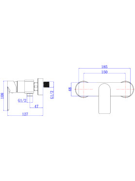 Смеситель для душа AV ENGINEERING Les 