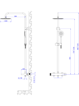 Душевая стойка  AV ENGINEERING Bon 
