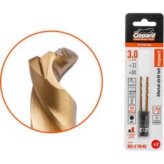 Сверло по металлу шестигранный GEPARD HSS-G TIN