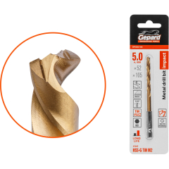 Сверло по металлу шестигранный GEPARD HSS-G TIN
