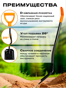 Лопата совковая STARTUL Metsa 