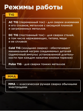 Инвертор сварочный SOLARIS TIG-225P AC/DC 