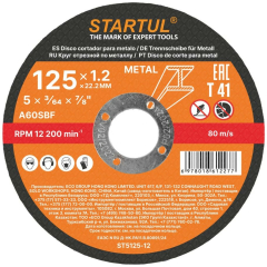 Круг отрезной 125х1.2x22.2 мм для металла STARTUL Standart 