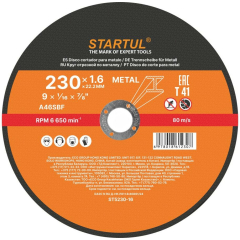 Круг отрезной 230х1.6x22.2 мм для металла STARTUL Standart 