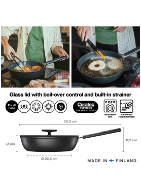 Сотейник алюминиевый FISKARS Hard Face 