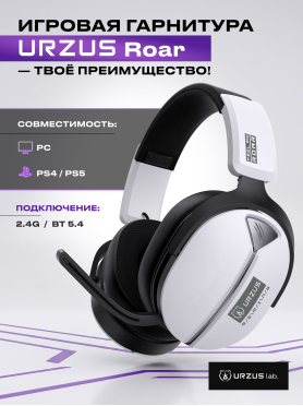 Наушники-гарнитура игровые беспроводные URZUS Roar 