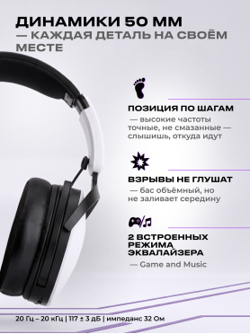 Наушники-гарнитура игровые беспроводные URZUS Roar 